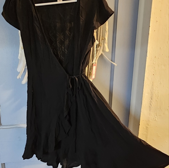 NWT Black Wrap Dress - Picture 2 of 5
